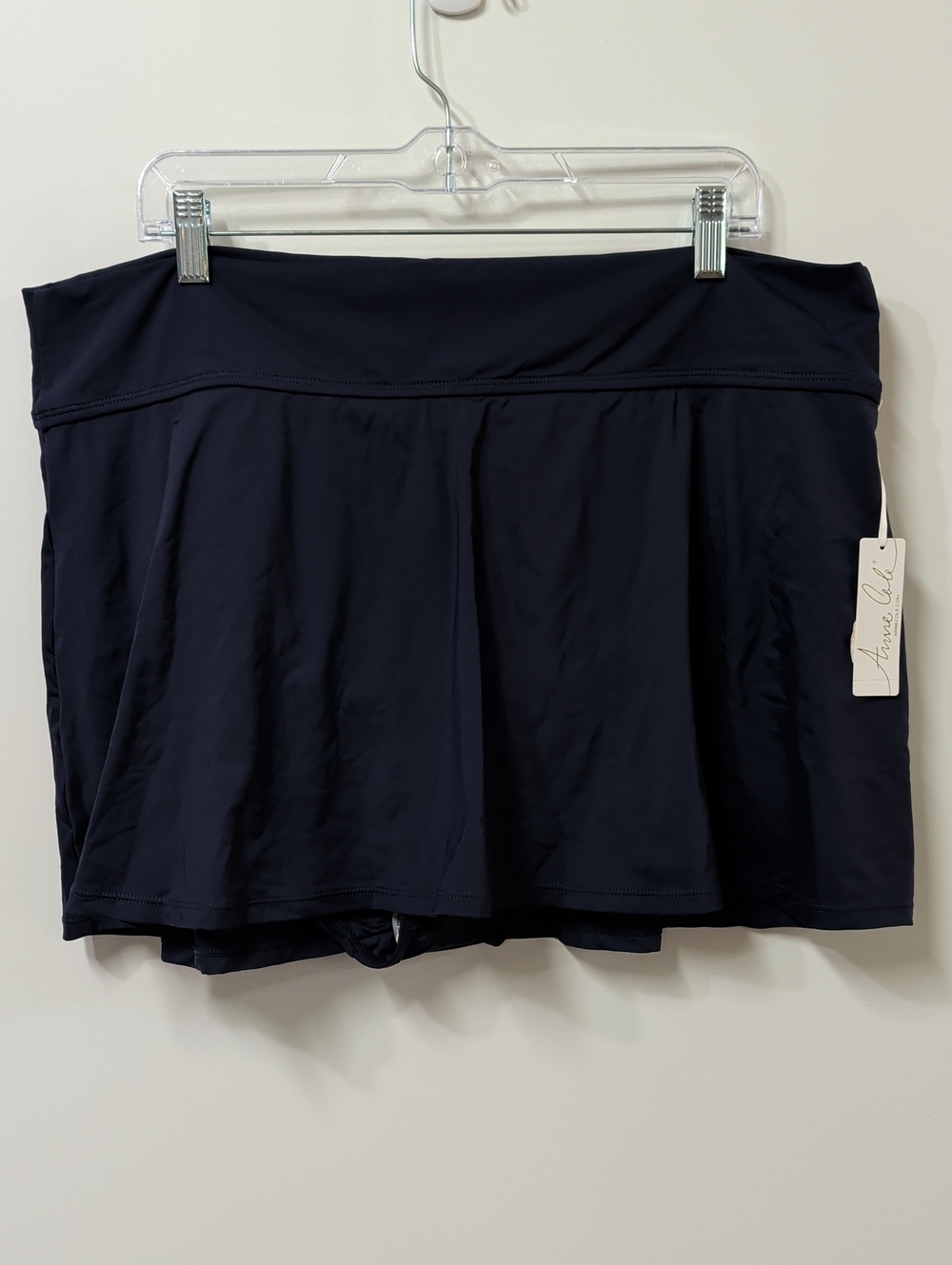Anne Cole Navy Swim Skirt with Built-in Panties Size 22W